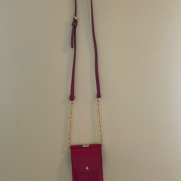 Red Leather Ralph Lauren Crossbody bag - Picture 5 of 7